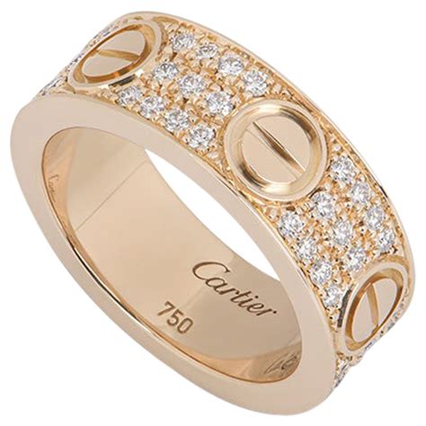 cartier love ring pave|authentic cartier love ring.